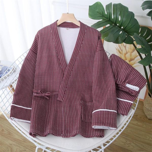 autumn winter japanese couple kimono pajamas sets women cotton long sleeve casual nightwear men plus size sleepwear suit, Black;brown
autumn winter japanese couple kimono pajamas sets women cotton long sleeve casual nightwear men plus size sleepwear suit, Black;brown