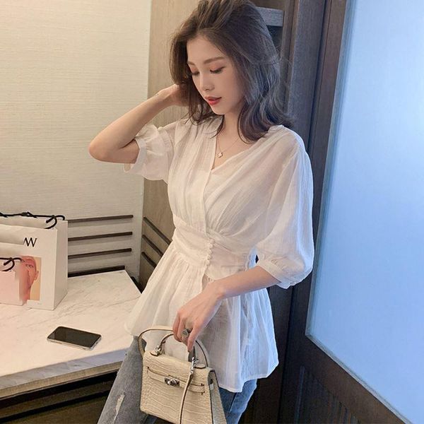 women's blouses & shirts missky blouse summer solid white color v-neck thin section half-sleeve shirt female
women's blouses & shirts missky blouse summer solid white color v-neck thin section half-sleeve shirt female