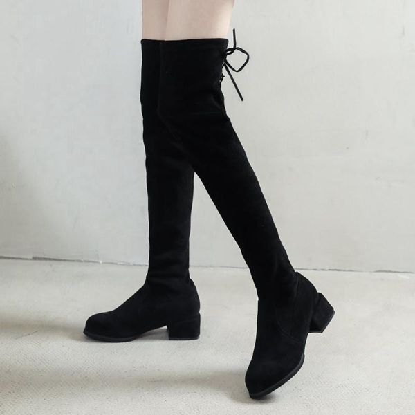 boots ribetrini big size female lace up flock low heel knee high shoes over the women winter casual sexy, Black
boots ribetrini big size female lace up flock low heel knee high shoes over the women winter casual sexy, Black