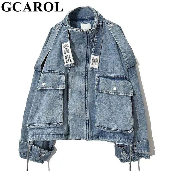 gcarol women denim jacket stand collar boyfriend style oversize loose coat chic 2 big pockets outfits for 4 season 201023, Black;brown
gcarol women denim jacket stand collar boyfriend style oversize loose coat chic 2 big pockets outfits for 4 season 201023, Black;brown