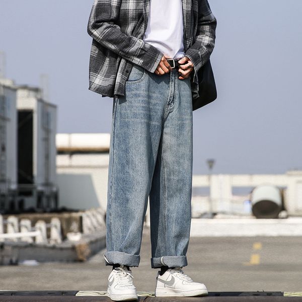 2021 new privathinker vintage straight japan style men's jeans spring fashion wide leg man casual harem denim pants oversize j77r, Blue
2021 new privathinker vintage straight japan style men's jeans spring fashion wide leg man casual harem denim pants oversize j77r, Blue