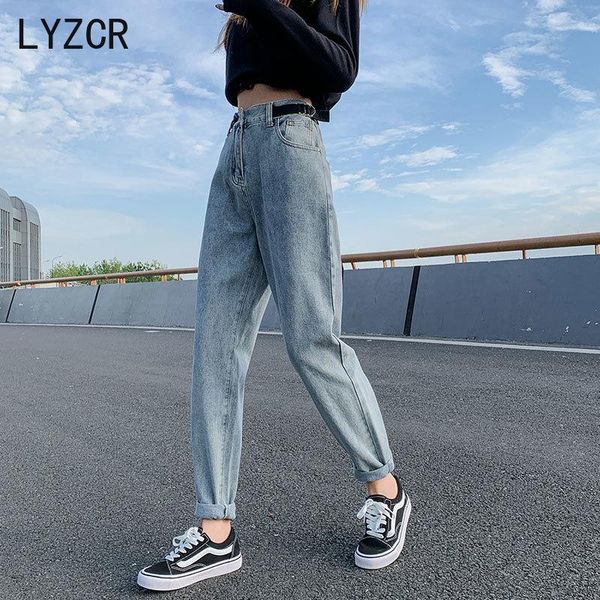 women's jeans lyzcr autumn women sreetwear mom high waist loose harem pants boyfriend black ladies denim trousers casual, Blue
women's jeans lyzcr autumn women sreetwear mom high waist loose harem pants boyfriend black ladies denim trousers casual, Blue