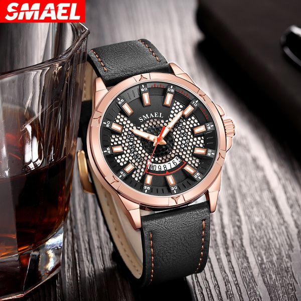 smael new business quartz watch multi function leather strap luminous waterproof calendar men's watch, Slivery;brown
smael new business quartz watch multi function leather strap luminous waterproof calendar men's watch, Slivery;brown