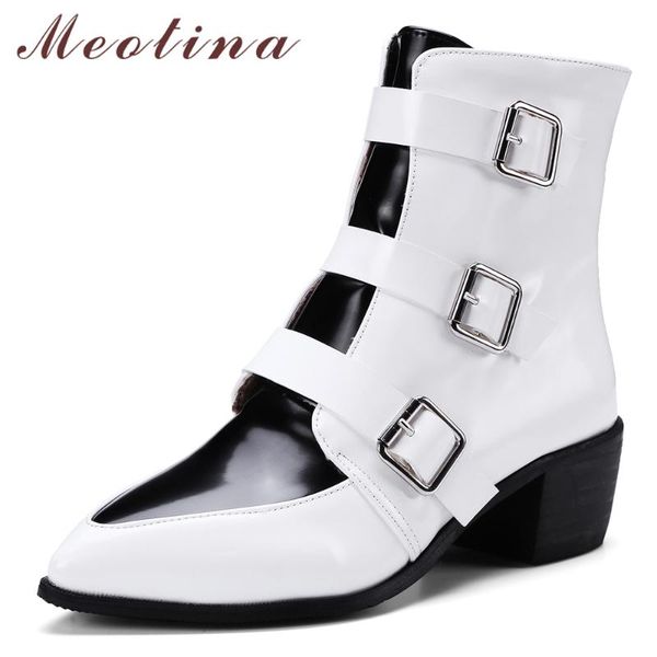 boots meotina women ankle winter shoes buckle square heels short mixed colors zipper female autumn large size 3-12, Black
boots meotina women ankle winter shoes buckle square heels short mixed colors zipper female autumn large size 3-12, Black