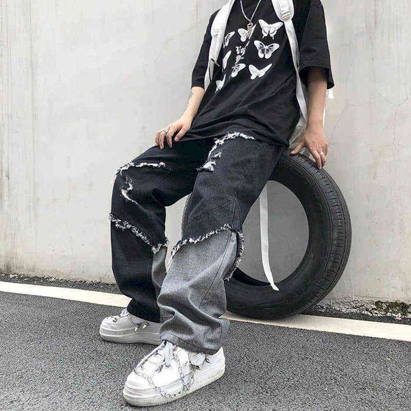 goth jean jambes larges pour hommes et femmes pantalon en dim la mode cool harajuku flanelle ample 0309, Blue
goth jean jambes larges pour hommes et femmes pantalon en dim la mode cool harajuku flanelle ample 0309, Blue