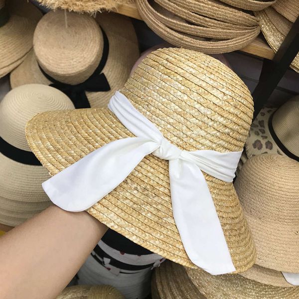 bow wind korean chic big brim shade straw women's summer sun protection travel beach hat, Blue;gray
bow wind korean chic big brim shade straw women's summer sun protection travel beach hat, Blue;gray
