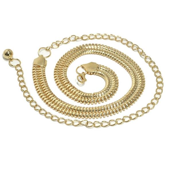 women's lady fashion snake bones metal chain style belt body chain metal belt simple hollow out jakotsu waist, Black;brown
women's lady fashion snake bones metal chain style belt body chain metal belt simple hollow out jakotsu waist, Black;brown