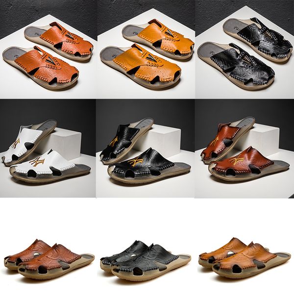 arizona slippers designer brand luxury men summer crocodile pattern mens mules loafers genuine leather flats sandals beach shoes large size, Black
arizona slippers designer brand luxury men summer crocodile pattern mens mules loafers genuine leather flats sandals beach shoes large size, Black