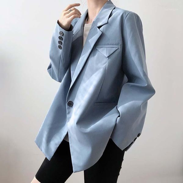 2021 spring new womens blazer turn down collar loose casual oversized woman jackets solid color long sleeve blazer femme1, White;black
2021 spring new womens blazer turn down collar loose casual oversized woman jackets solid color long sleeve blazer femme1, White;black