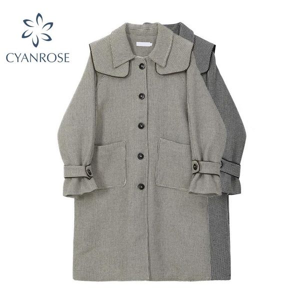 women's wool & blends 2021 autumn winter cashmere trench jacket women casual korean thickness warm long woolen coat button pocket jacke, Black
women's wool & blends 2021 autumn winter cashmere trench jacket women casual korean thickness warm long woolen coat button pocket jacke, Black