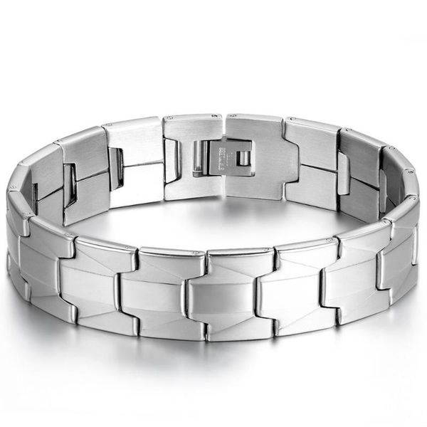 boniskiss cool heavy wide silver color stainless steel bracelet men biker chain, Black
boniskiss cool heavy wide silver color stainless steel bracelet men biker chain, Black