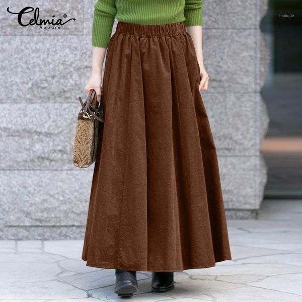 celmia 2020 winter corduroy skirt women vintage high waist casual loose solid maxi skirts elagant office pleated long skirt 5xl1, Black
celmia 2020 winter corduroy skirt women vintage high waist casual loose solid maxi skirts elagant office pleated long skirt 5xl1, Black