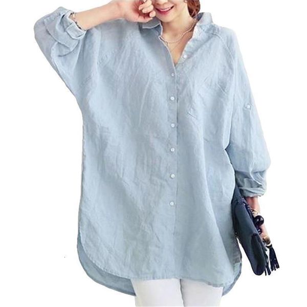 womens loose blouse shirts blusas holidays spring summer long turning sleeve and blouses casual linen blue beach women, White
womens loose blouse shirts blusas holidays spring summer long turning sleeve and blouses casual linen blue beach women, White