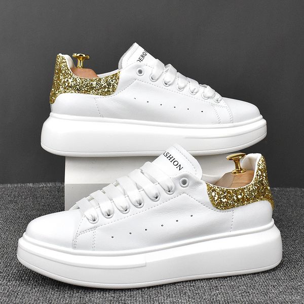 luxury design men white wedding shoes spring autumn thick bottom platform casual sneakers fashion round toe outdoor leisure loafers y113, Black
luxury design men white wedding shoes spring autumn thick bottom platform casual sneakers fashion round toe outdoor leisure loafers y113, Black