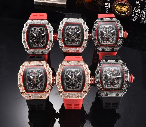 2020 new mens fashion sport watch shinning watches stainless steel diamond iced watch all dial work chronograph rubber strap r-male clock, Slivery;brown
2020 new mens fashion sport watch shinning watches stainless steel diamond iced watch all dial work chronograph rubber strap r-male clock, Slivery;brown