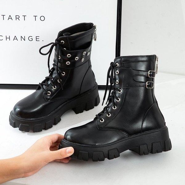 black platform combat ankle boots for women lace up buckle strap woman shoes side zip winter biker boots big size
black platform combat ankle boots for women lace up buckle strap woman shoes side zip winter biker boots big size