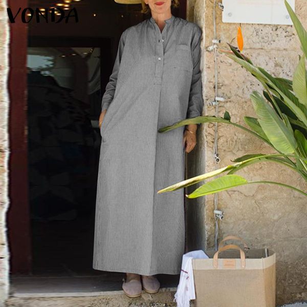 vintage spring stripe sundress vonda vintage print shirt dress 2020 casual long sleeve maxi dresses vestidos female button robe, Black;gray
vintage spring stripe sundress vonda vintage print shirt dress 2020 casual long sleeve maxi dresses vestidos female button robe, Black;gray
