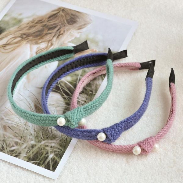retro pearl wool hair hoop simplicity solid color elastic warm girl hairbands fine edge knitting knotting children headband, Slivery;white
retro pearl wool hair hoop simplicity solid color elastic warm girl hairbands fine edge knitting knotting children headband, Slivery;white