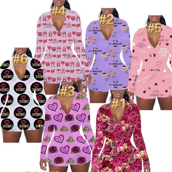 women jumpsuits designer 2021 pajamas international slim v-neck letter pattern printed valentine day long sleeve short pants rompers, Black;white
women jumpsuits designer 2021 pajamas international slim v-neck letter pattern printed valentine day long sleeve short pants rompers, Black;white