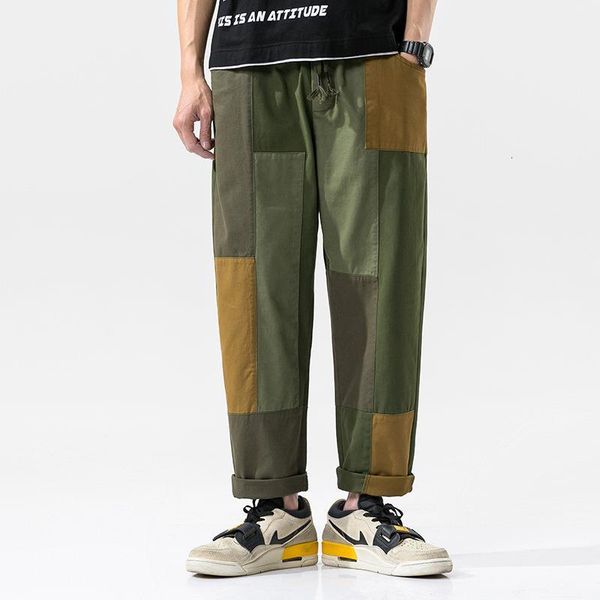 spring new men cargo pants cotton polyester hip hop mid drawsring pockets full length men green gray khaki men trousers, Black
spring new men cargo pants cotton polyester hip hop mid drawsring pockets full length men green gray khaki men trousers, Black