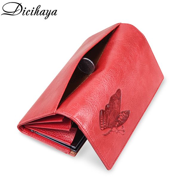 dicihaya print butterfly women wallets large long wallet leather card holder female purse buckles wallet for women c1115, Red;black
dicihaya print butterfly women wallets large long wallet leather card holder female purse buckles wallet for women c1115, Red;black