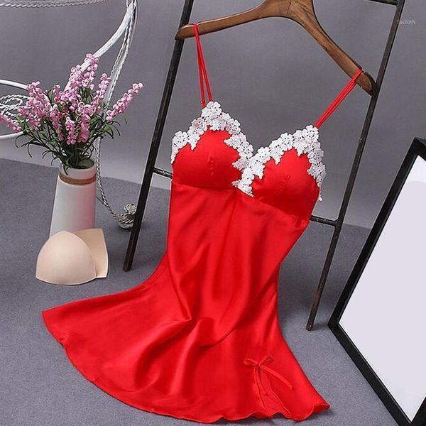 women's lingerie silk nightgown summer dress lace night dress sleepwear babydoll nightie satin homewear chest pad nightwear1, Black;red
women's lingerie silk nightgown summer dress lace night dress sleepwear babydoll nightie satin homewear chest pad nightwear1, Black;red
