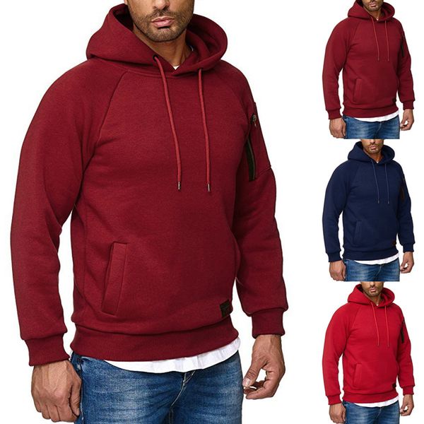 mens casual solid color long sleeve pullover hoodies male pockets slim fit hoodie coat sweatshirt, Black
mens casual solid color long sleeve pullover hoodies male pockets slim fit hoodie coat sweatshirt, Black