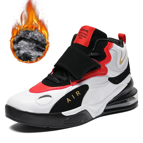 autumn winter warm plush air cushion shoes high basket men ankle boots athletic basketball sneakers c1212, Black;white
autumn winter warm plush air cushion shoes high basket men ankle boots athletic basketball sneakers c1212, Black;white