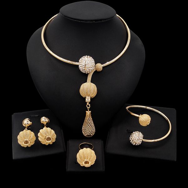 yulaili wholesale african beads necklace jewelry sets fashion crystal choker dangle earrings charm bangle ring for women, Black
yulaili wholesale african beads necklace jewelry sets fashion crystal choker dangle earrings charm bangle ring for women, Black