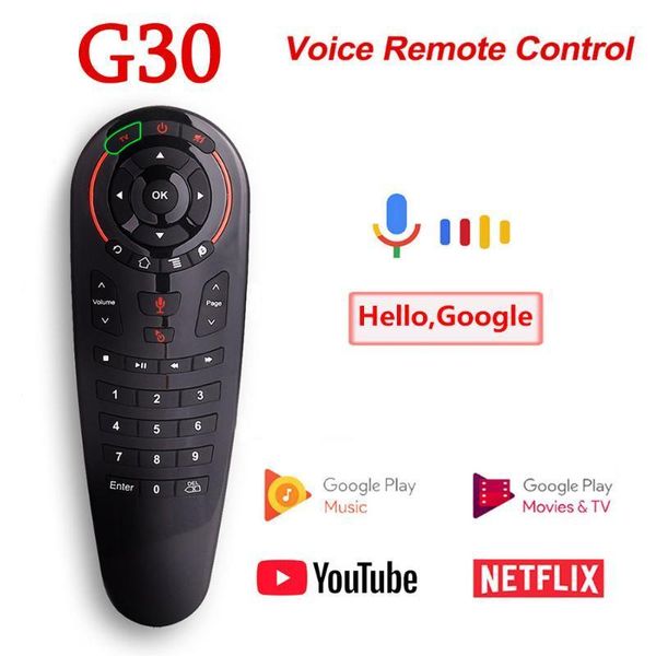 g30 voice remote control 2.4g wireless air mouse 33 keys ir learning gyro sensing smart remote for smart tv box game pc mini1
g30 voice remote control 2.4g wireless air mouse 33 keys ir learning gyro sensing smart remote for smart tv box game pc mini1
