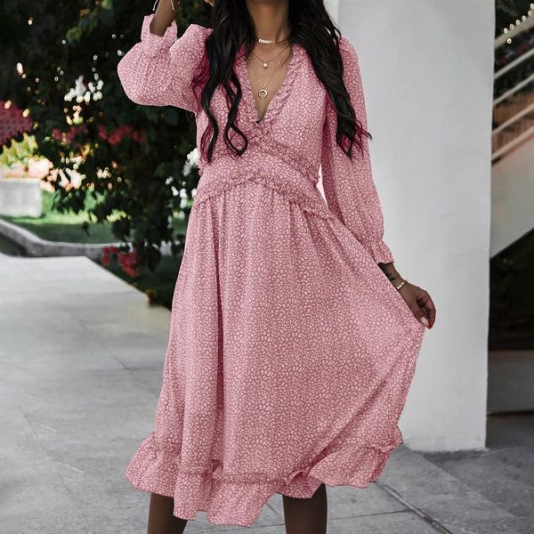 casual dresses women autumn dress lady korean style vintage floral printed chiffon shirt deep v winter long sleeve midi, Black;gray
casual dresses women autumn dress lady korean style vintage floral printed chiffon shirt deep v winter long sleeve midi, Black;gray