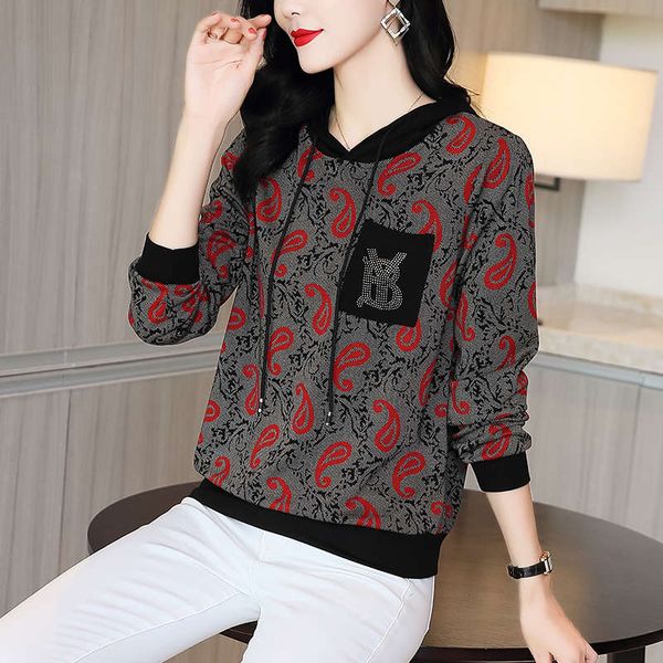 40 year old sweater autumn dress 2020 new hooded loose style big size middle aged mother women's winter, Black
40 year old sweater autumn dress 2020 new hooded loose style big size middle aged mother women's winter, Black
