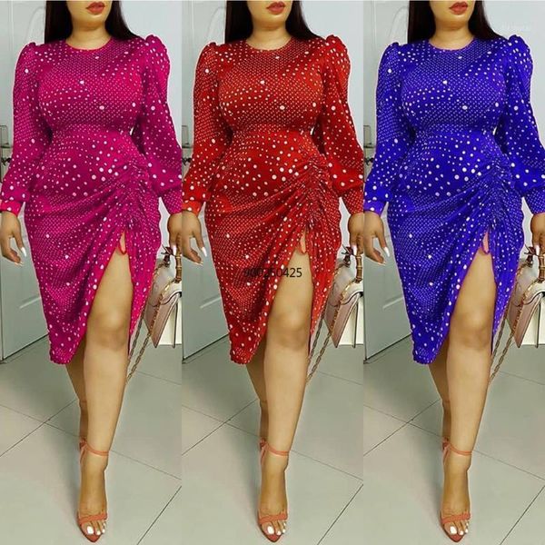 african dresses for women 2021 spring autumn elegent fashion dots style african plus size polyester midi dress africa clothing1, Red
african dresses for women 2021 spring autumn elegent fashion dots style african plus size polyester midi dress africa clothing1, Red