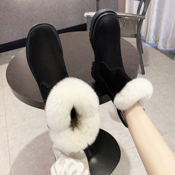 lucyever 2020 winter warm faux fur ankle boots women thick bottom platform short plush shoes woman faux suede square heels boots #n45f, Black
lucyever 2020 winter warm faux fur ankle boots women thick bottom platform short plush shoes woman faux suede square heels boots #n45f, Black