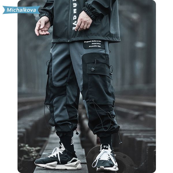 splicing color contrast men cargo pants harajuku streetwear panelled sweatpants hiphop casual joggers trousers ribbon military q1217, Black
splicing color contrast men cargo pants harajuku streetwear panelled sweatpants hiphop casual joggers trousers ribbon military q1217, Black