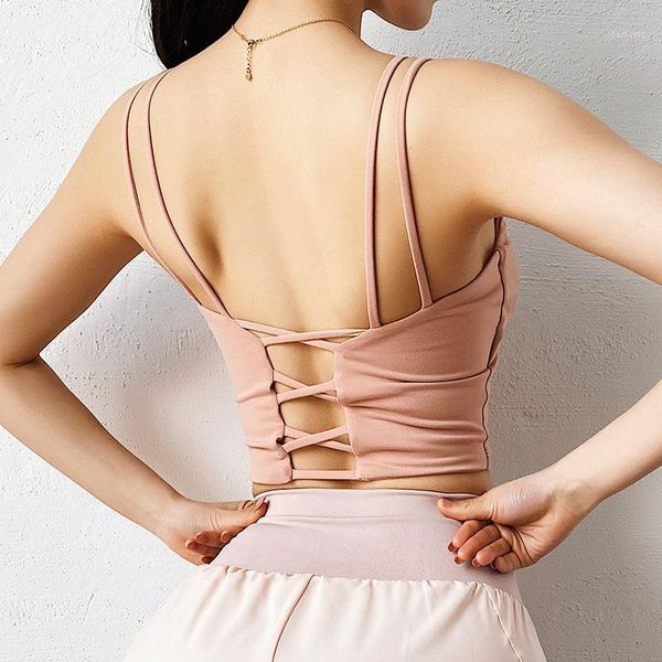 gym clothing back cross sports bras women running shockproof high elastic yoga tank workout crop fitness pads vest1, White;black
gym clothing back cross sports bras women running shockproof high elastic yoga tank workout crop fitness pads vest1, White;black