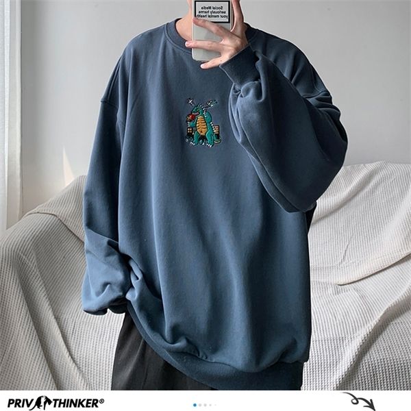 privathinker men autumn dinosaur embroidery pullovers sweatshirts mens 3 colors o-neck hoodies male fashion korean sweatshirt q1217, Black;white
privathinker men autumn dinosaur embroidery pullovers sweatshirts mens 3 colors o-neck hoodies male fashion korean sweatshirt q1217, Black;white