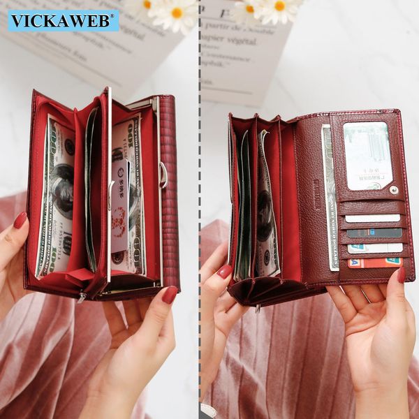vickaweb genuine leather women wallet multifunction womens clutch big wallets ladies purses female card holder purse phone bag c1115, Red;black
vickaweb genuine leather women wallet multifunction womens clutch big wallets ladies purses female card holder purse phone bag c1115, Red;black