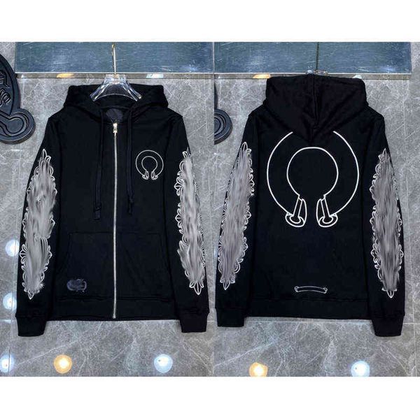 luxury classic designer fashion hoodies mens zipper ch horseshoe sanskrit cross print pullover hooded sweatshirts sweater woman loose jackts, Black
luxury classic designer fashion hoodies mens zipper ch horseshoe sanskrit cross print pullover hooded sweatshirts sweater woman loose jackts, Black