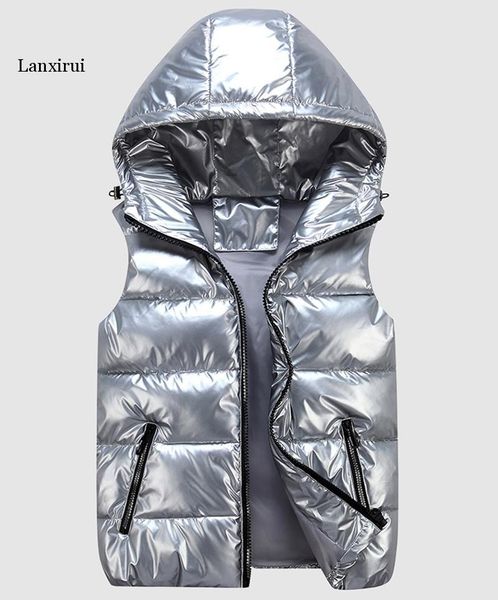 women's vests glowing women winter hooded vest coat fashion glossy down cotton sleeveless jacket female thicken warm, Black;white
women's vests glowing women winter hooded vest coat fashion glossy down cotton sleeveless jacket female thicken warm, Black;white
