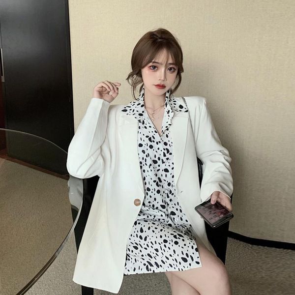 goohojio 2021 new white leisure blazer for women summer autumn fashionable blazer women fashion oversized jackets ladies coat, White;black
goohojio 2021 new white leisure blazer for women summer autumn fashionable blazer women fashion oversized jackets ladies coat, White;black