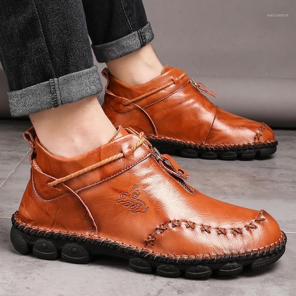 genuine leather men boots fashion ankle leather men boots retro zipper shoes casual shoes footwear hx-2281, Black
genuine leather men boots fashion ankle leather men boots retro zipper shoes casual shoes footwear hx-2281, Black