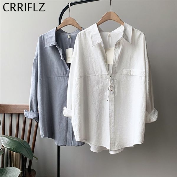 crriflz women's cotton feel shirt imitation suede spring new long sleeve retro blouses shirts turn-down solid oversize lj200812, White
crriflz women's cotton feel shirt imitation suede spring new long sleeve retro blouses shirts turn-down solid oversize lj200812, White