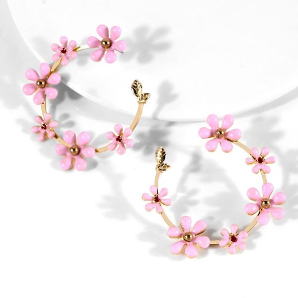 2020 korea earrings women big stud wedding party bohemian metal pink white flower earrings statement pendientes mujer jewelry, Golden;silver
2020 korea earrings women big stud wedding party bohemian metal pink white flower earrings statement pendientes mujer jewelry, Golden;silver