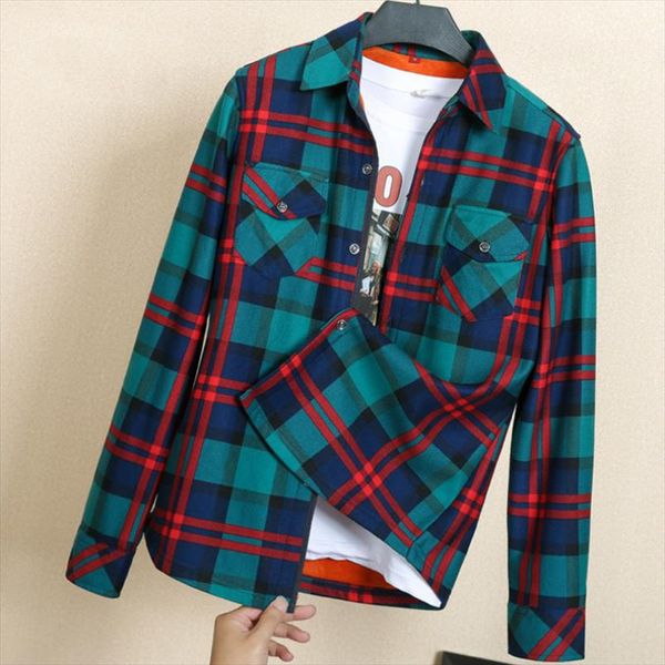 pockets women coats winter warm blouses thick velvet plaid shirt camisa femininas long sleeve flannel shirts casual lapel, Black;brown
pockets women coats winter warm blouses thick velvet plaid shirt camisa femininas long sleeve flannel shirts casual lapel, Black;brown