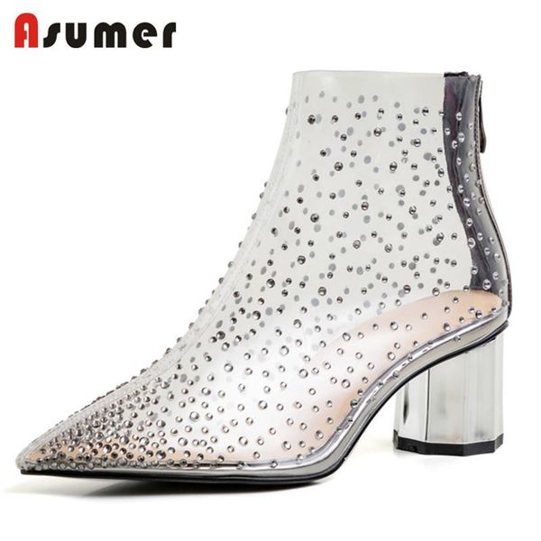 boots asumer 2021 fashion ankle for women transparent crystal summer street style high heel party prom shoes woman, Black
boots asumer 2021 fashion ankle for women transparent crystal summer street style high heel party prom shoes woman, Black