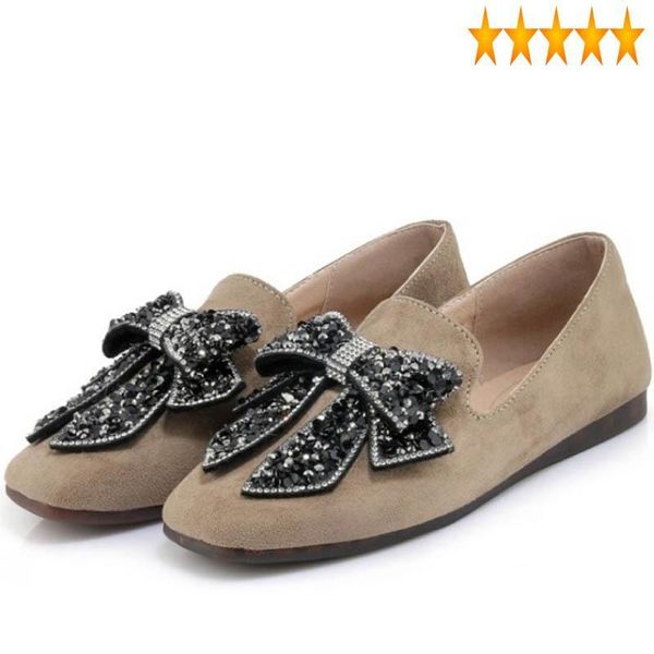faux new spring women's suede flat heels sapatos femininos bowknot sequins zapatos mujer comfort slip on shoes loafers, Black
faux new spring women's suede flat heels sapatos femininos bowknot sequins zapatos mujer comfort slip on shoes loafers, Black
