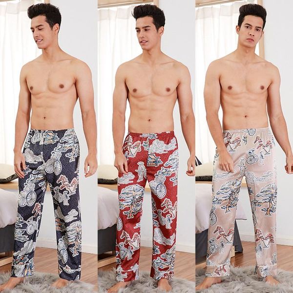 men's sleepwear silk men's large size casual pajama pants loose homewear 2021, Black;brown
men's sleepwear silk men's large size casual pajama pants loose homewear 2021, Black;brown