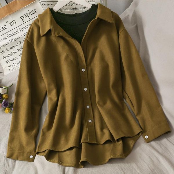 autumn outer wear collar loose looking thin fake two-piece shirt women new korean version of the long-sleeved pullover top, White
autumn outer wear collar loose looking thin fake two-piece shirt women new korean version of the long-sleeved pullover top, White