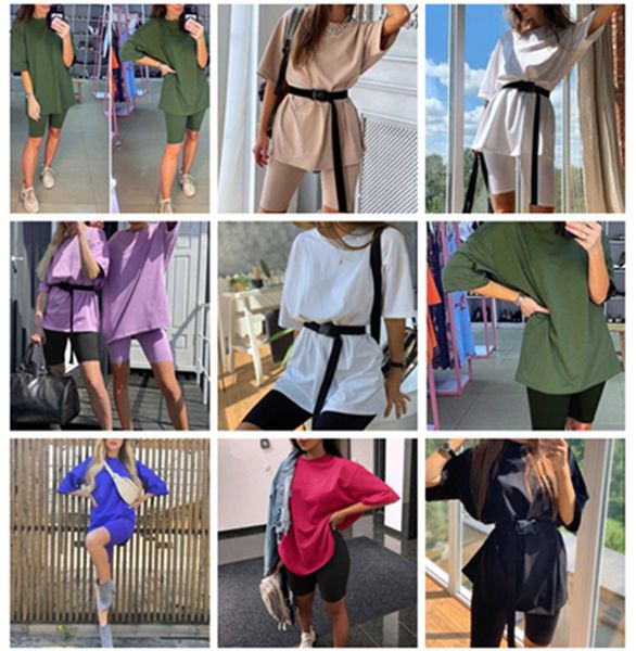 casual solid outfits women's two piece suit with belt home loose sports tracksuits fashion bicycle summer suit 2021, Gray
casual solid outfits women's two piece suit with belt home loose sports tracksuits fashion bicycle summer suit 2021, Gray